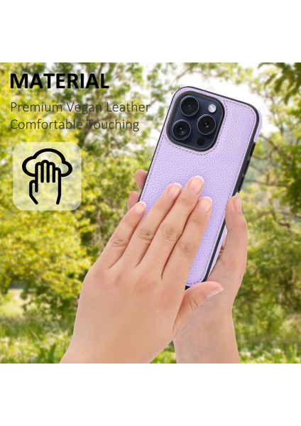iPhone14 Pro Kasa Için Iyi Korunmuş Pu Deri Kaplamalı Tpu Telefon Kapak Morası (Yurt Dışından) indirimleri