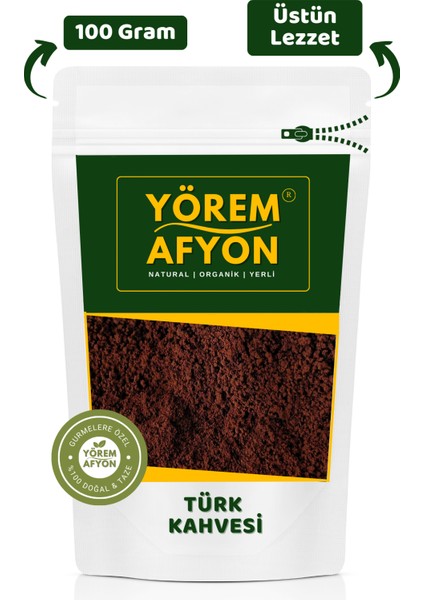 Yörem Afyon Üstün Lezzetli Bol Köpüklü Halis Türk Kahvesi | 100gr.