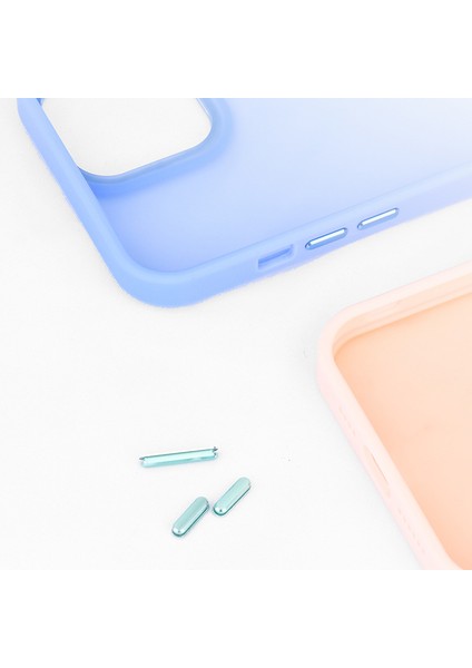iPhone15 Pro Max Shockproof Tpu+Pc+Metal Telefon Kapağı Kıvrık Önleme Kılpma Anti Cilt Touch Telefon Kılıfı Kabuk Lavanta (Yurt Dışından)