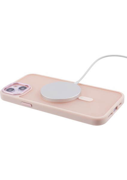 iPhone14 Plus Kılıfı Için Magsafe Mat Matlı Geri Telefon Kapak Pembe ile Uyumlu (Yurt Dışından) fırsatları