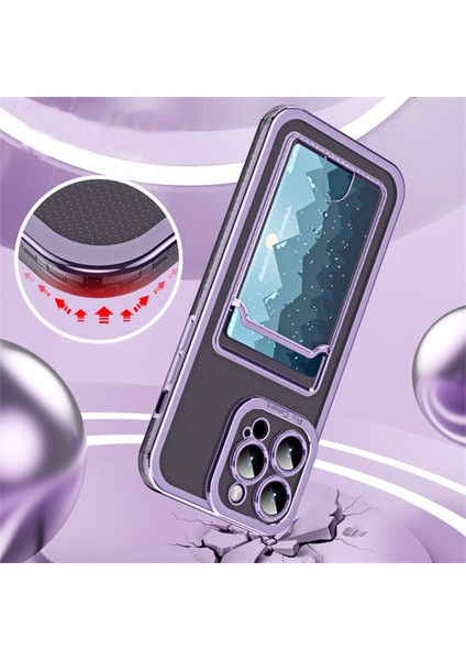 iPhone14 Pro Case Yumuşak Tpu Anti-Çizelge Elektraptaşlama Telefon Kapak Morası (Yurt Dışından)