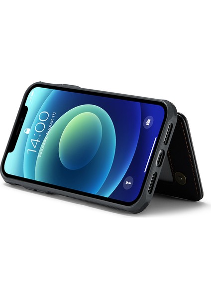 iPhone12/12 Pro Case Rfıd Için 4 Kart Yuvası Black ile Telefon Kapağı (Yurt Dışından)