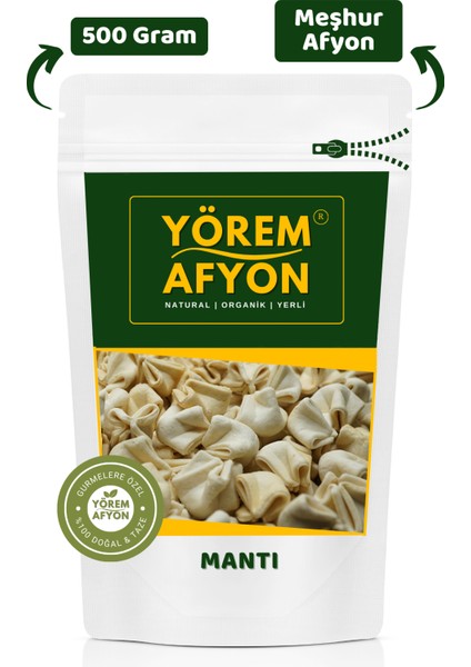 Yörem Afyon Meşhur Afyonkarahisar Bol Yumurtalı Ev Yapımı Etsiz Mantı | 500GR.