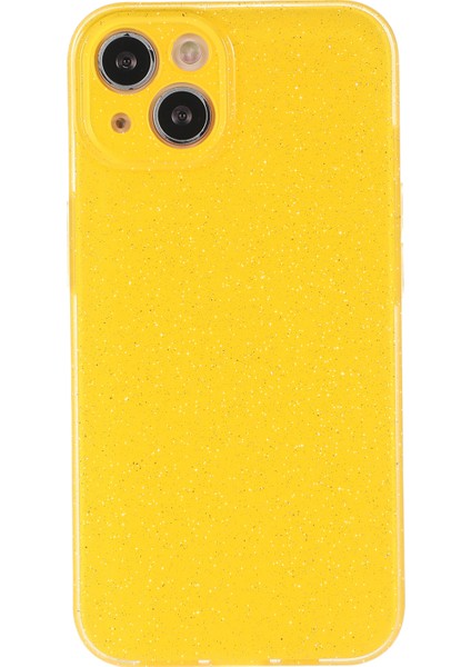 iPhone14 Plus Kasa Işıltılı Toz Jöle Tpu Anti-Damla Telefon Geri Kapak-Sarı (Yurt Dışından)