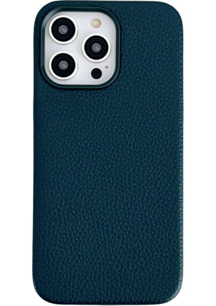 iPhone14 Pro Cep Telefon Kılıfları Için Litchi Doku Pu Deri Kaplamalı Tpu Kapak Yeşili (Yurt Dışından)