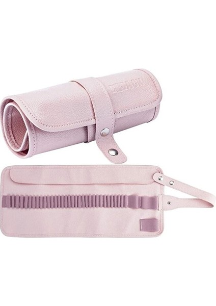 Suni Deri Rulo Kalemlik 36 Bölmeli Pastel Pembe