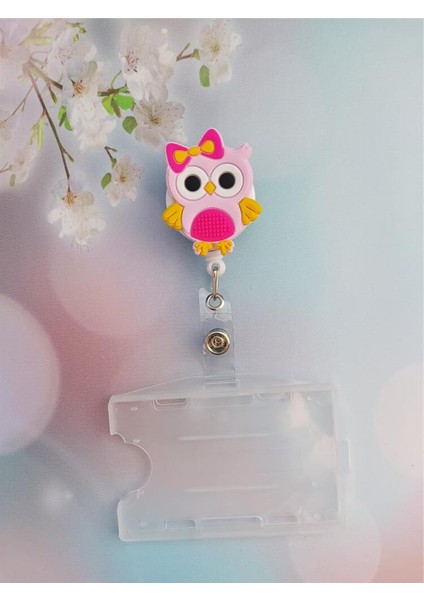 Baykuş Silikon Yoyo Yaka Kartlığı Yatay Dikey Kart Koruyucu