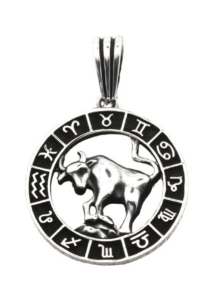 Gümüş 925 Ayar Boğa Burcu Kolye Ucu
