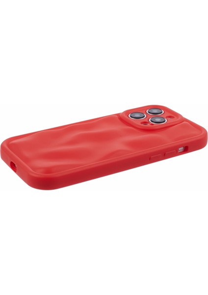 iPhone15 Pro Tpu Kılıfı Içbükey Dışbükey Şekli Şok Geri Emme Kapak Kırmızısı (Yurt Dışından) modelleri