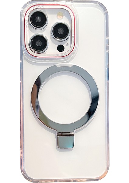 iPhone15 Pro Kickstand Case Için Magsafe Tpu+Pc ile Uyumlu Telefon Kapak Teminat (Yurt Dışından)