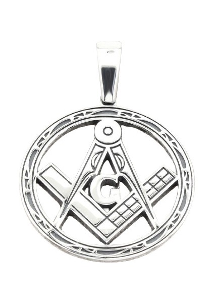 Gümüş 925 Ayar Masonic Kolye Ucu