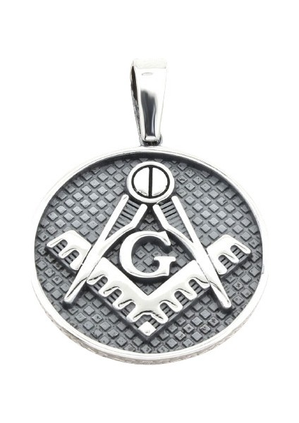 Gümüş 925 Ayar Masonic Kolye Ucu