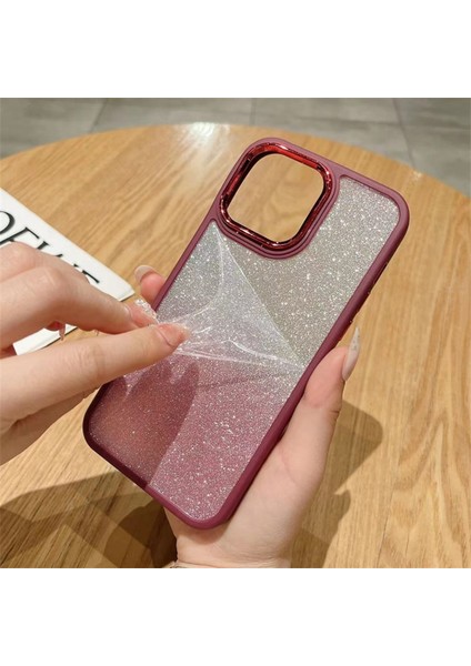 iPhone15 Akrilik+Tpu Arka Kapak Gradyan Parıltısı Elektro-Örtme Şok Geçirmez Telefon Vaka-Mavisi (Yurt Dışından) fiyatları