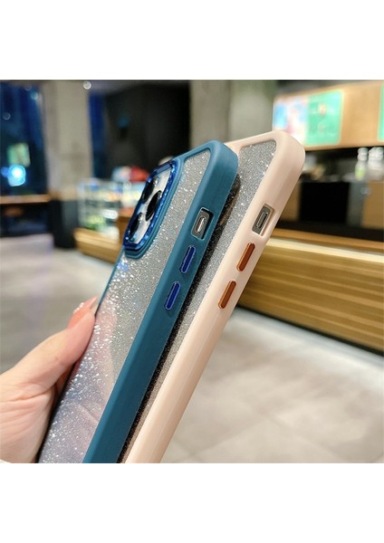 iPhone15 Akrilik+Tpu Arka Kapak Gradyan Parıltısı Elektro-Örtme Şok Geçirmez Telefon Vaka-Mavisi (Yurt Dışından) fırsatları