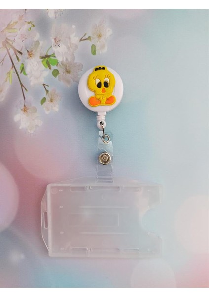 Tweety Silikon Yoyo Yaka Kartlığı Yatay Dikey Kart Koruyucu