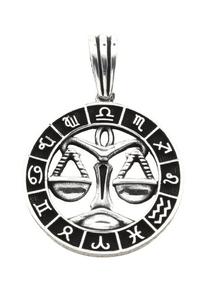 Gümüş 925 Ayar Terazi Burcu Kolye Ucu