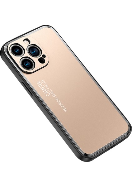 iPhone15 Pro Isı Dispidasyon Telefon Kılıfı Tpu+Alüminyum Alaşım Şok Geçirmez Kapak-Ay-Altın (Yurt Dışından)