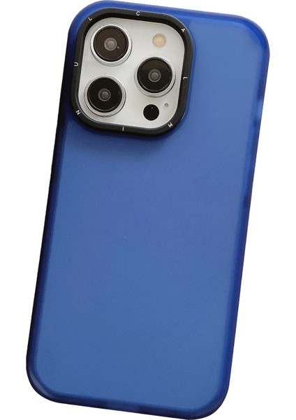 iPhone15 Pro Case Shockproof Tpu+Pc Hybrid Telefon Geri Cover-Dark Blue (Yurt Dışından)