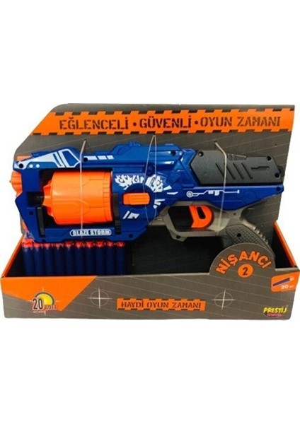 Prestij Oyuncak Nerf Yumuşak Mermi Atan Tabanca 20 Mermili 6464649064726