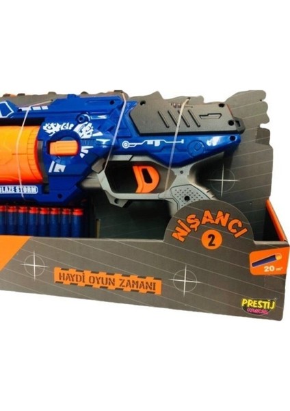 Prestij Oyuncak Nerf Yumuşak Mermi Atan Tabanca 20 Mermili 6464649064726