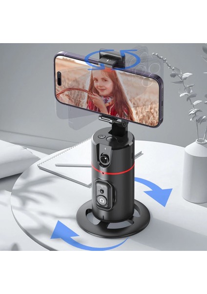 Kalite Otomatik Yüz Takip Eden Uzaktan Kumandalı Tripod 360 Derece Dönme Vücut Hareket Takip Kontrolü Gimbal Sabitleyici modelleri