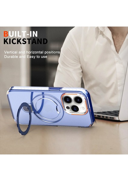 iPhone15 Pro Çıkarılabilir Pc+Tpu Anti-Drop Telefon Kabuğu Için Kickstand Slim Case Magsafe-Black ile Uyumlu (Yurt Dışından) fırsatları