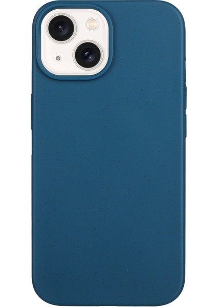 iPhone15 Plus Artı Biyolojik Olarak Parçalanabilir Kasa Buğday Samanı+Tpu Manyetik Telefon Kapak-Dark Mavi (Yurt Dışından)