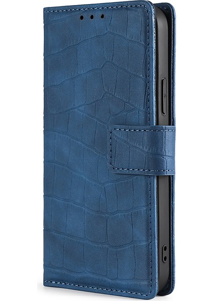 iPhone15 Plus Için Plus Şok Geçirmez Cüzdan Cilt Touch Cover Pu Deri Timsah Doku Telefon Vaka Mavisi (Yurt Dışından) indirimleri