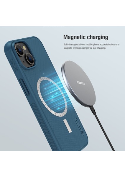 iPhone15 Anti-Cratch Telefon Kasası Pc+Tpu Mat Kapağı Magsafe-Black ile Uyumlu (Yurt Dışından)