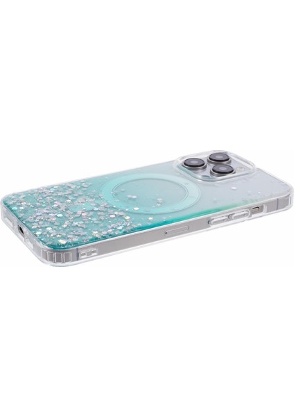 iPhone15 Pro Shockproof Case Için Jtw Serisi Sparkle Epoxy Tpu+Akrilik Telefon Kabuğu Magsafe-Green ile Uyumlu (Yurt Dışından) fırsatları