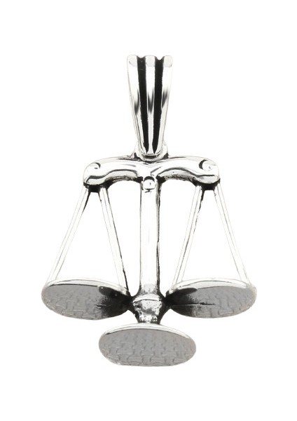 Gümüş 925 Ayaradalet Dengesi Kolye Ucu