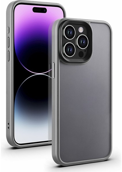 iPhone15 Pro Max Case Matte Tpu+Pc Önce Fingerprint Telefon Kapak-Grey (Yurt Dışından)