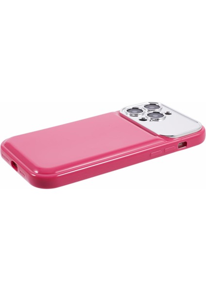 Hyt Serisi iPhone15 Pro Max Case Tpu Kapak Elektrolak Lens Çerçeve (Hassas Kesim) -Rose (Yurt Dışından)