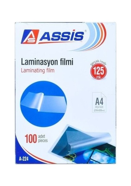 Assis Laminasyon Filmi A4 216 x 303 mm