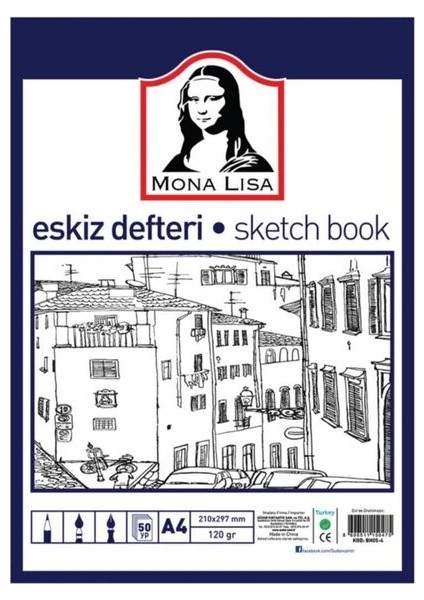 Mona Lisa Eskiz Defteri A4 50YP 120 gr