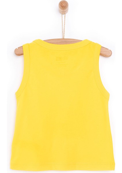 Basic Traktör Baskılı Atlet Tshirt Erkek Bebek
