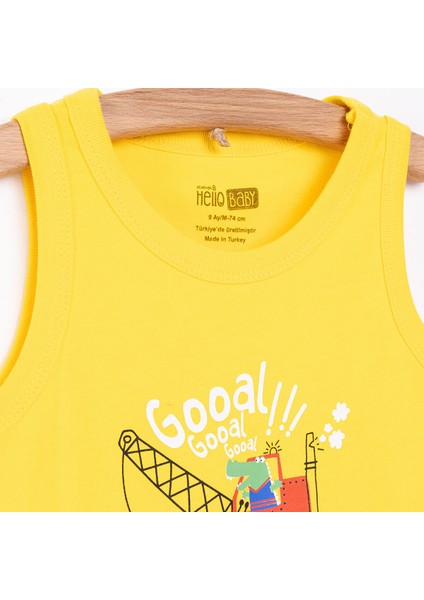 Basic Traktör Baskılı Atlet Tshirt Erkek Bebek