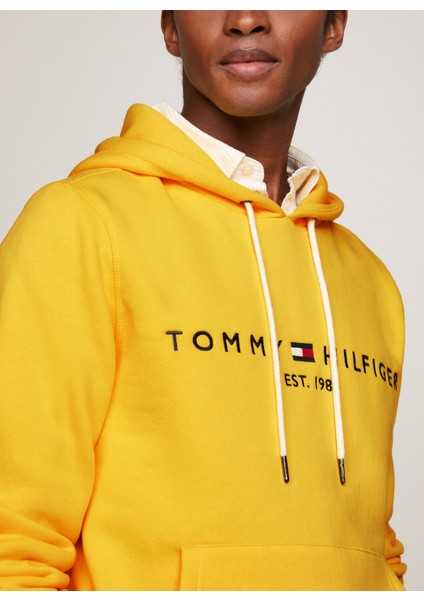 Tommy Hilfiger Kapüşon Yaka Sarı Erkek Sweatshırt MW0MW11599