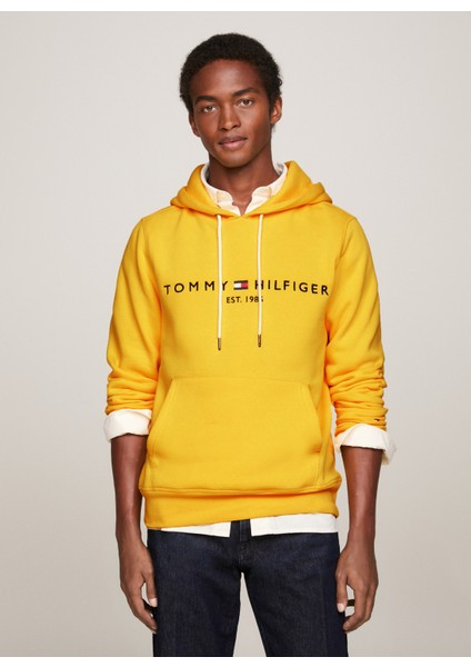 Tommy Hilfiger Kapüşon Yaka Sarı Erkek Sweatshırt MW0MW11599