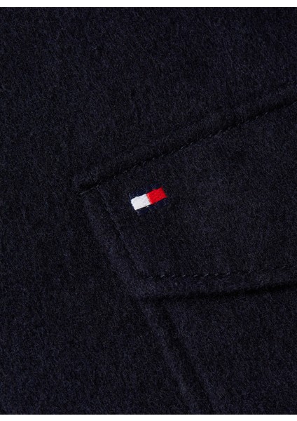 Slim Fit Düğmeli Yaka Mavi Erkek Gömlek MW0MW33761 fiyatları