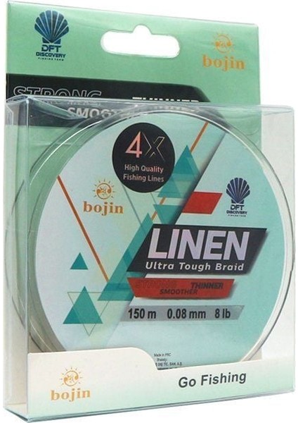 Dft Bojin 4x Linen Ip Misina 0.08 mm 150 M Yeşil