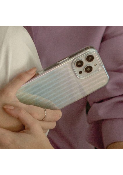 iPhone 14 Pro Max Uyumlu Kılıf Parlayan Arka Yüzey Coehl Linear Kapak Yeşil