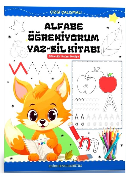 Alfabe Öğreniyorum Yaz-Sil Kitabı