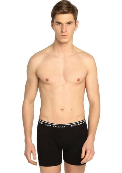 Seher Yıldızı Erkek 3 Lü Paket 60 Likralı Boxer