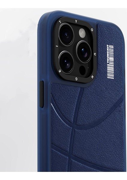 iPhone 15 Pro Uyumlu Kılıf Magsafe Şarj Özellikli Youngkit Backboard Serisi Leather Mavi