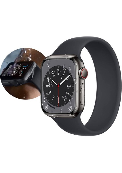 Watch 7 45MM Uyumlu Wiwu WI-JD105 Easy Install Pmma Pet Ekran Koruyucu Uygulama Aparatlı Siyah