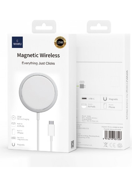 Hızlı Şarj Özellikli Magsafe Pd Wireless Şarj Aleti Wiwu WI-W009 Interstellar 15W