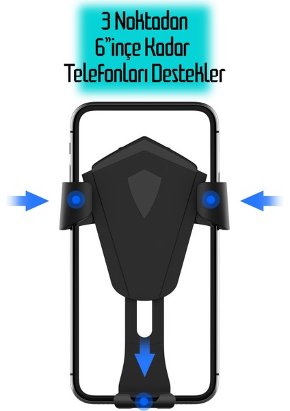 Klima Izgarasına Takılan Araç Telefon Tutucu Tek Elle Kullanım Araba Oto Telefon Standı fırsatları