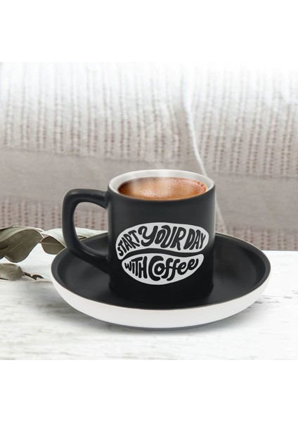 Kişiye Özel Coffe Tasarımlı Siyah Renk Türk Kahvesi Fincanı-8, Arkadaşa Hediye, Sevgiliye Hediye, Yıl Dönümü Hediyesi fiyatları