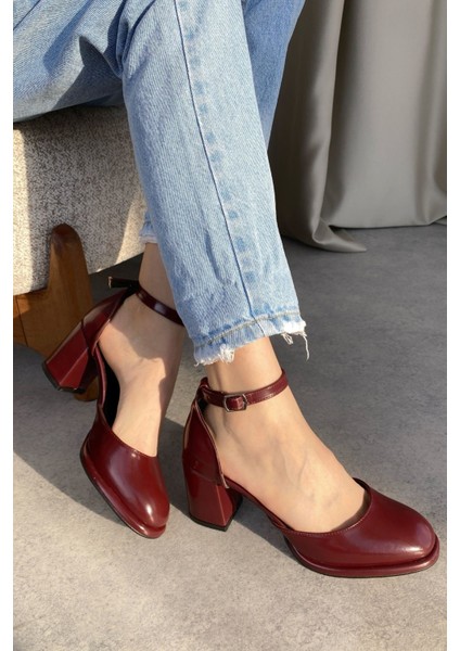 Kadın Penida Platform Topuklu Ayakkabı - Bordo-Rugan modelleri